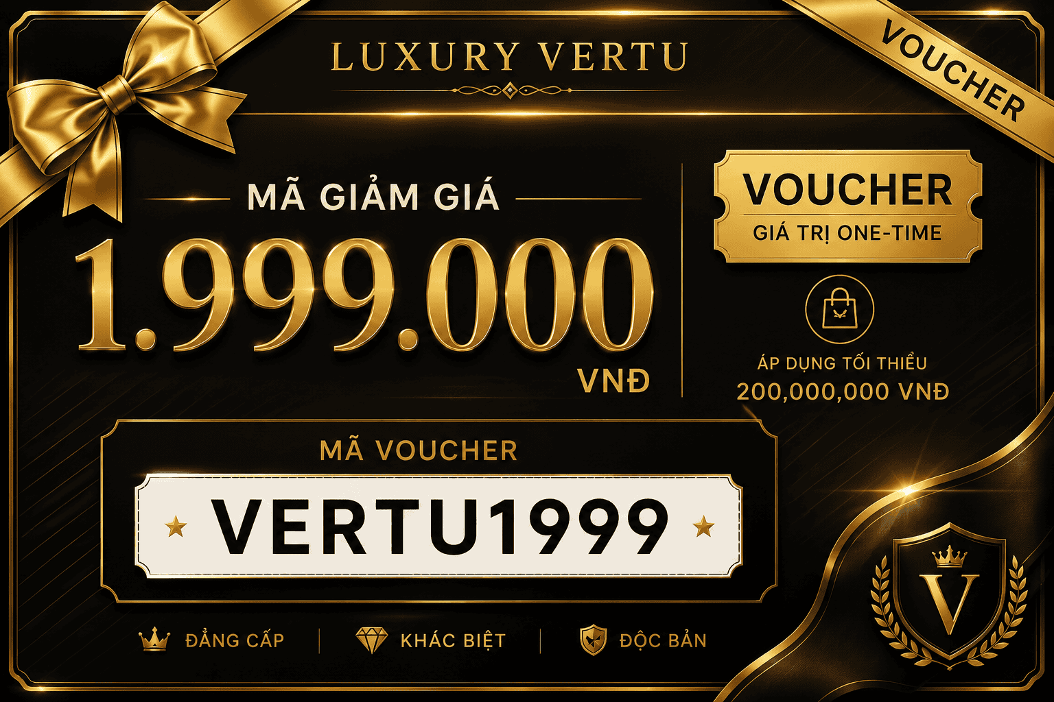 Voucher Vertu 1.999.000 VNĐ